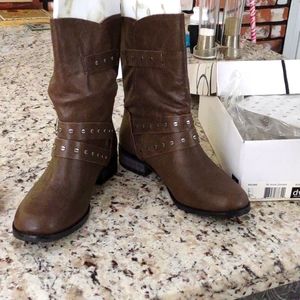 Boots ankle 9" DV dolce vita leather  size 10 taupe